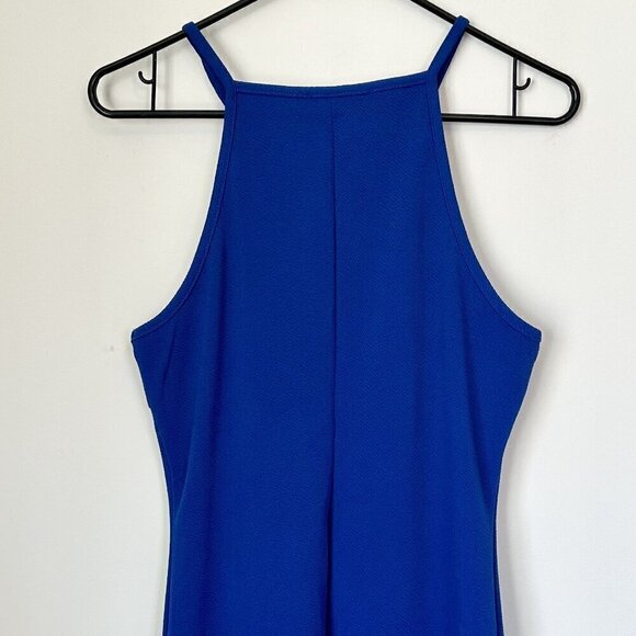 NEW The Vanity Room High Neck Tulip Hem Dress in Royal Blue - Size: Medium - Picture 6 of 10